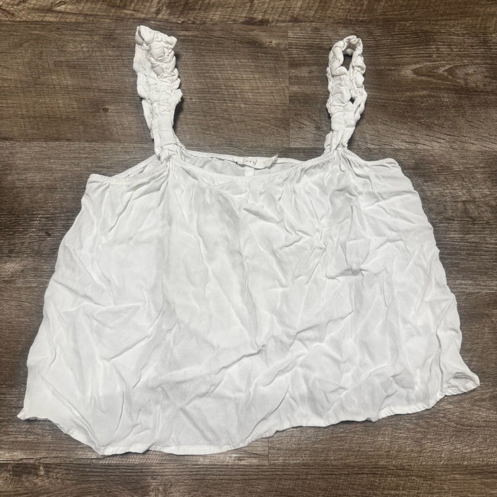 Lush White Tank Top Size Large